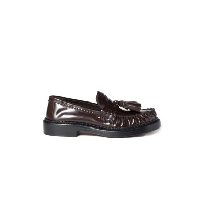 MIU MIU TASSEL LOAFERS IN POLISHED LEATHER 5D497E
